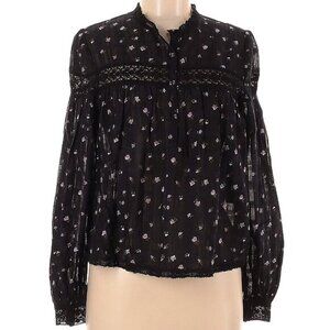 New Anthro Saylor Embroidered Gauzy Floral Blouse Small